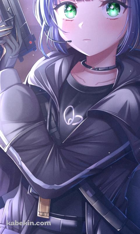 青い髪のジェシカ / アークナイツのAndroidの壁紙(480px x 800px) スマホ用