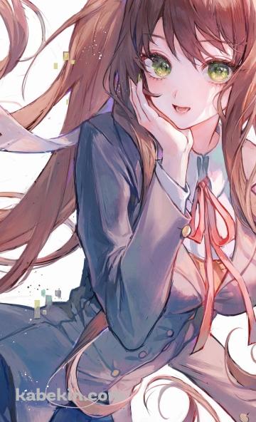 可愛いモニカ / ドキドキ文芸部!のAndroidの壁紙(360px x 592px) スマホ用