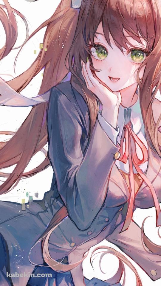 可愛いモニカ / ドキドキ文芸部!のAndroidの壁紙(540px x 960px) スマホ用