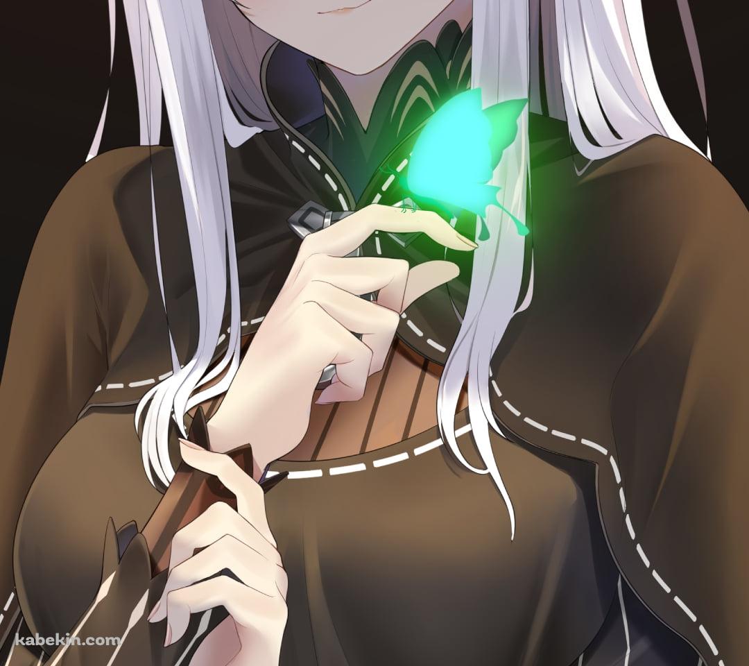 緑に光る蝶と赤い瞳のエキドナ / re:ゼロから始める異世界生活のAndroidの壁紙(1080px x 960px) スマホ用