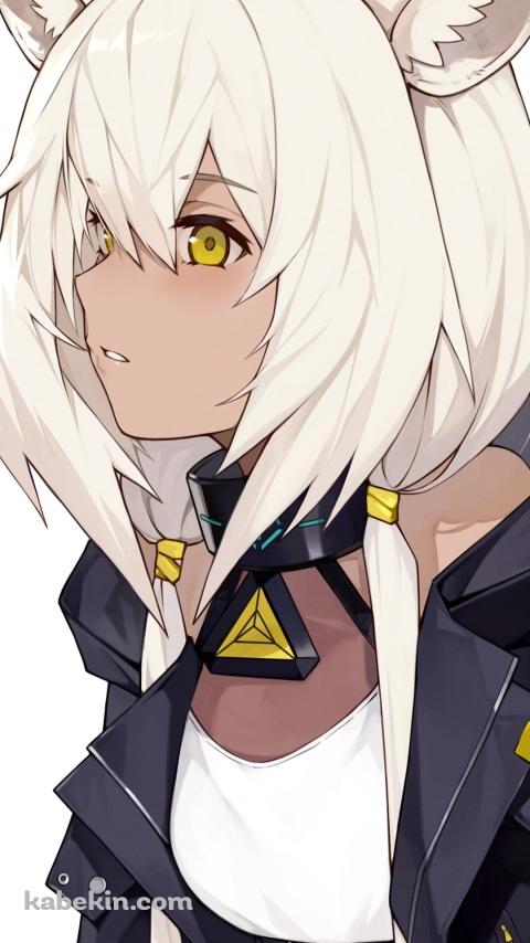 白髪のビーズワクス / オペレーター / 羊の角 / アークナイツのAndroidの壁紙(480px x 854px) スマホ用
