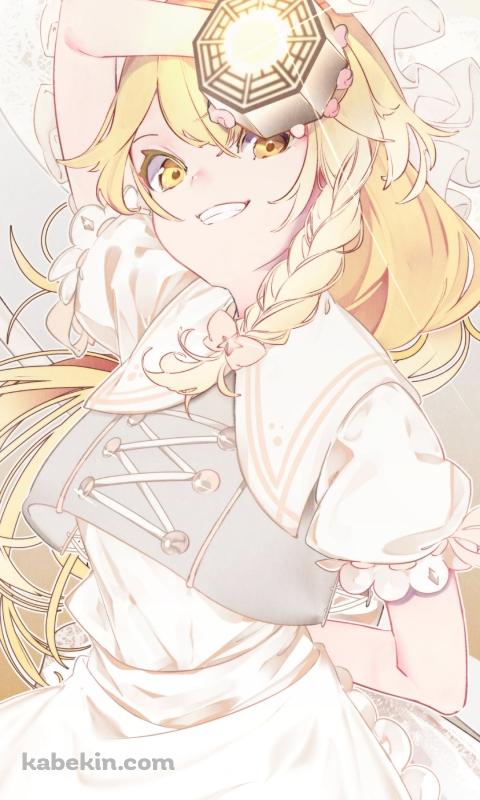 八角形の宝具をかざす霧雨魔理沙 / 東方のAndroidの壁紙(480px x 800px) スマホ用