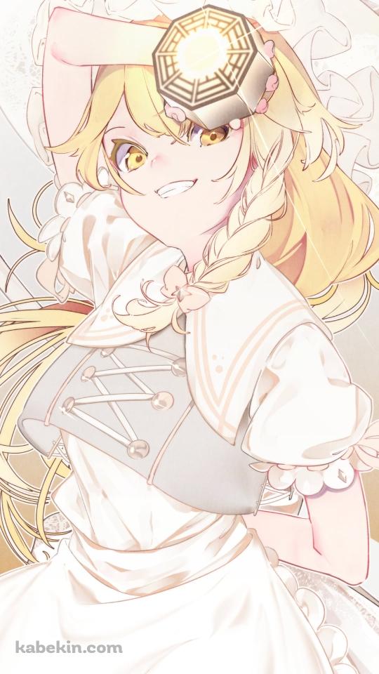 八角形の宝具をかざす霧雨魔理沙 / 東方のAndroidの壁紙(540px x 960px) スマホ用