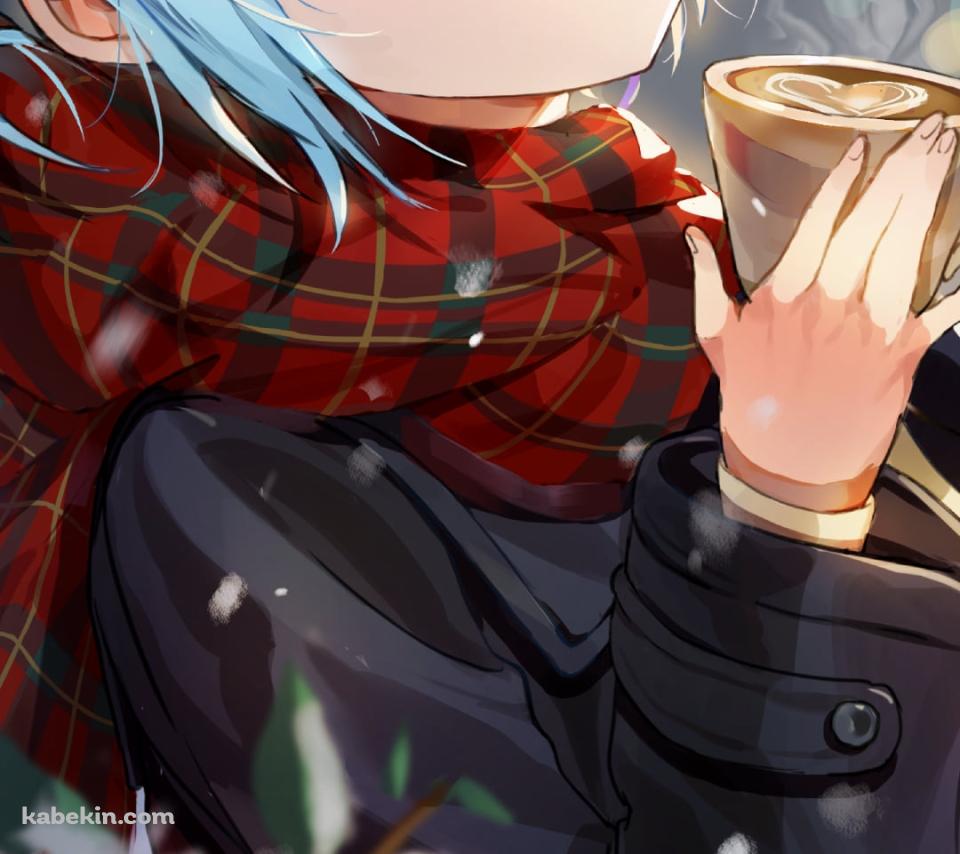 小さいコーヒーカップに入った珈琲を持つ可愛いレム / Re:ゼロから始める異世界生活のAndroidの壁紙(960px x 854px) スマホ用