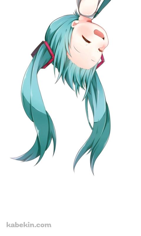 笑顔の逆さまの初音ミク / ボカロ / ボーカロイドのAndroidの壁紙(480px x 800px) スマホ用