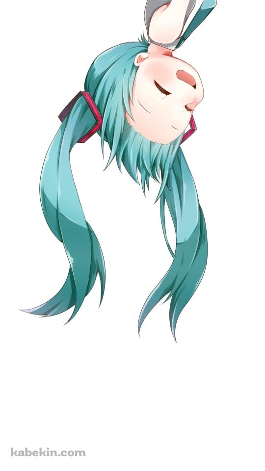 笑顔の逆さまの初音ミク / ボカロ / ボーカロイドのAndroidの壁紙(540px x 960px) スマホ用