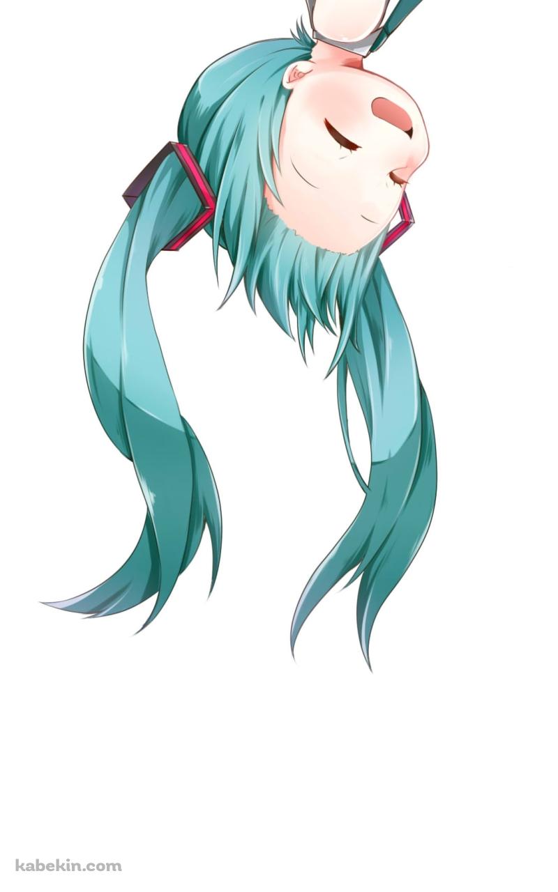 笑顔の逆さまの初音ミク / ボカロ / ボーカロイドのAndroidの壁紙(800px x 1280px) スマホ用