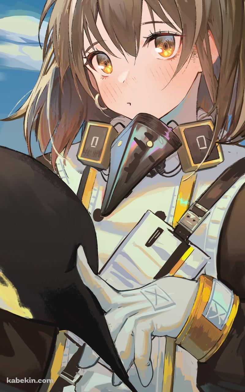 ペンギンを指で触る可愛いマゼラン / エンペラー / アークナイツのAndroidの壁紙(800px x 1280px) スマホ用