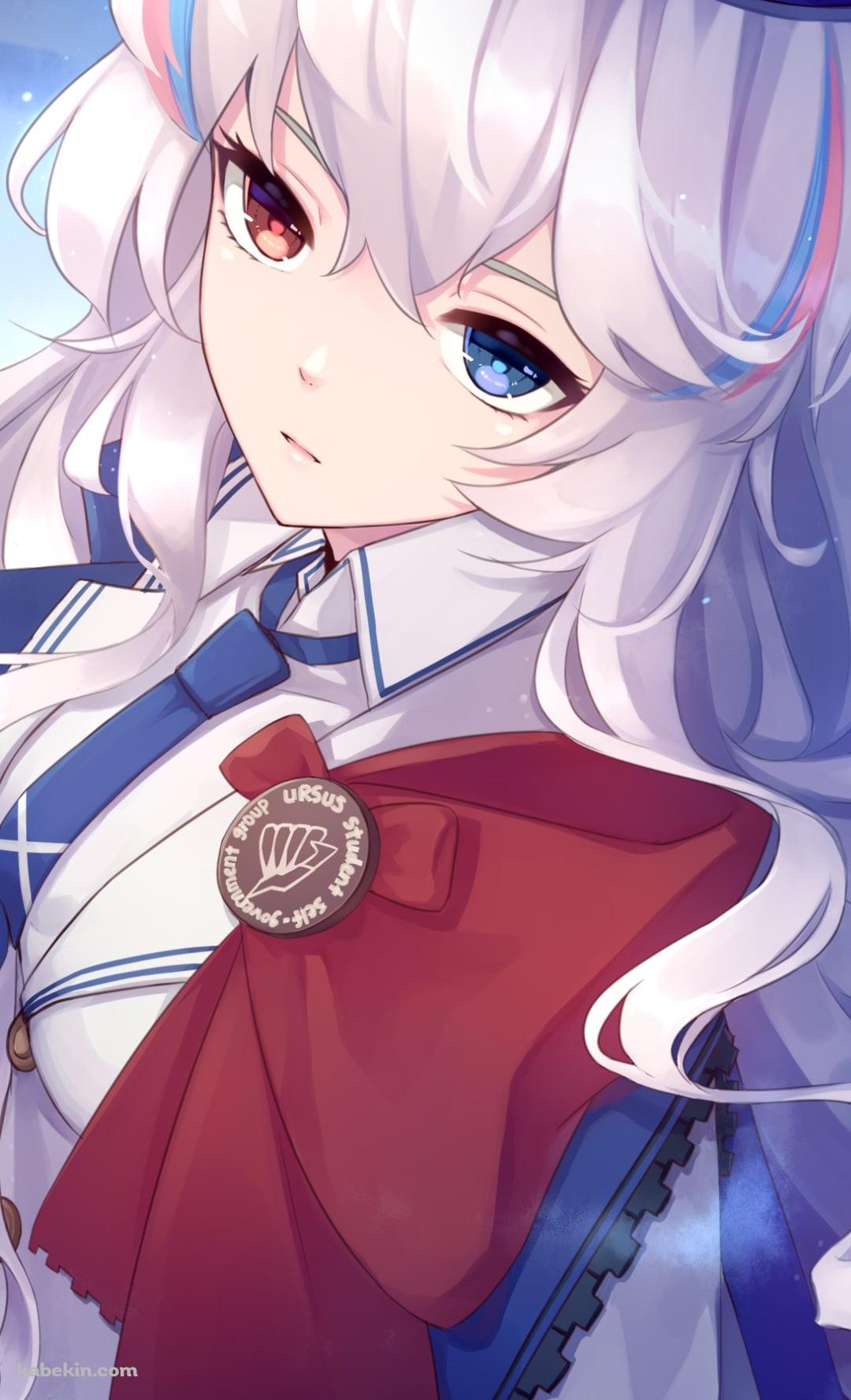 青と赤のオッドアイのロサ / 綺麗 / アークナイツのAndroidの壁紙(1080px x 1776px) スマホ用