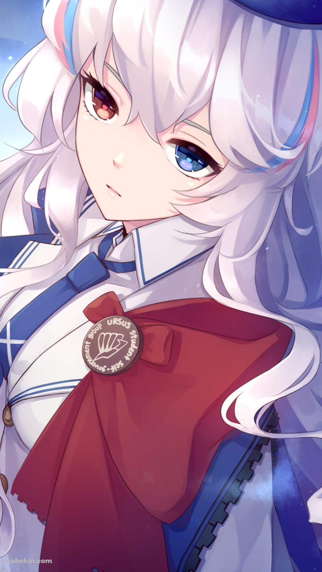 青と赤のオッドアイのロサ / 綺麗 / アークナイツのAndroidの壁紙(1080px x 1920px) スマホ用
