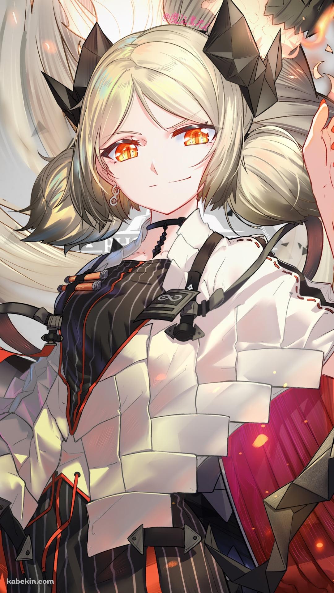 指から炎を出すイフリータ / アークナイツのAndroidの壁紙(1080px x 1920px) スマホ用