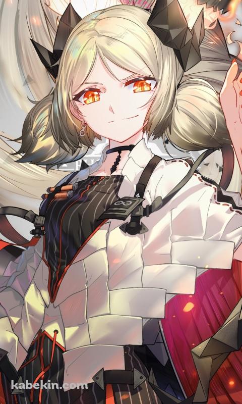 指から炎を出すイフリータ / アークナイツのAndroidの壁紙(480px x 800px) スマホ用