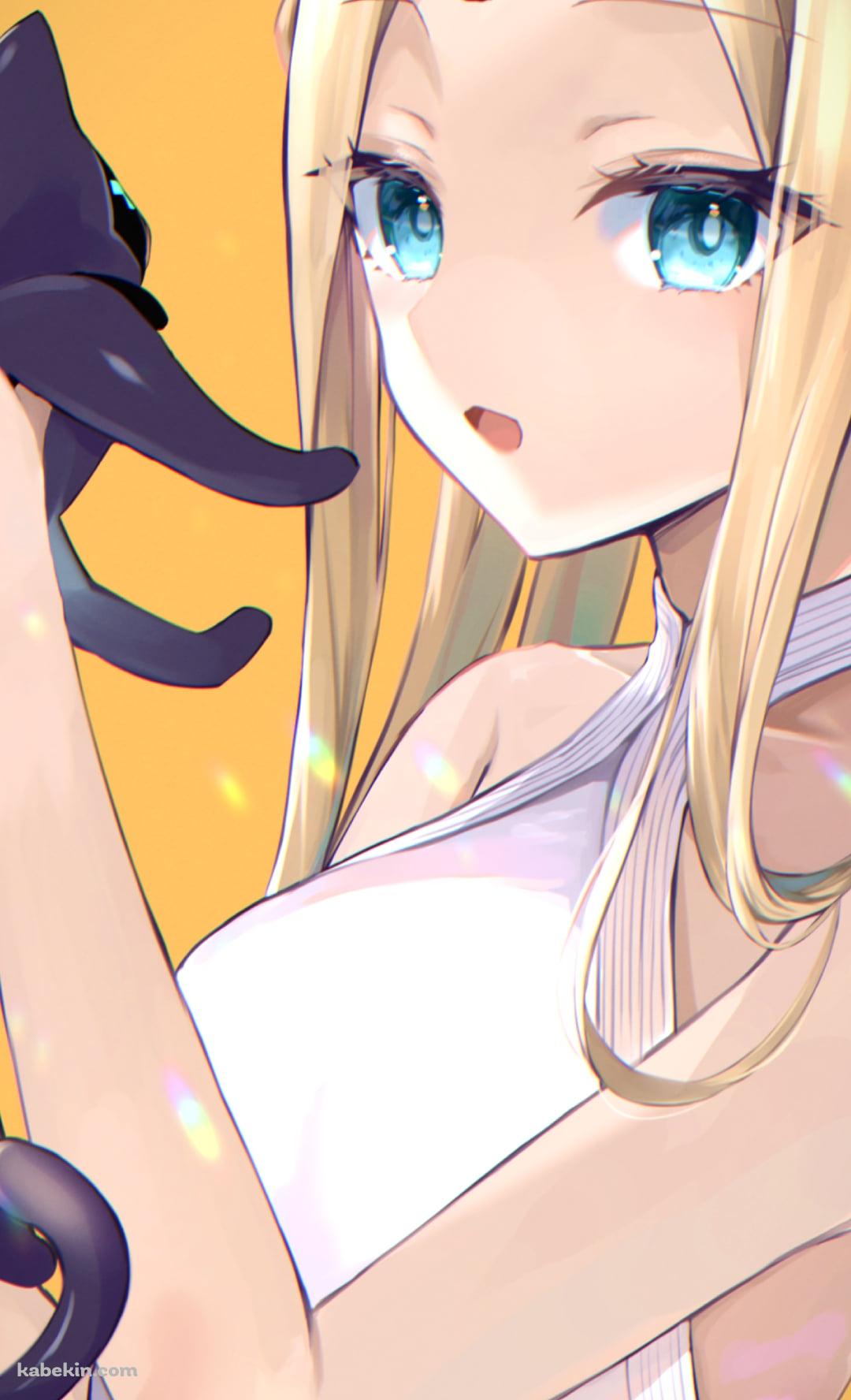 黒猫を抱きかかえているアビゲイル・ウィリアムズ / fate/grand orderのAndroidの壁紙(1080px x 1776px) スマホ用