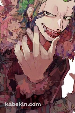 両手を交わすかっこいいバルトロメオ / ワンピース / ONE PIECEのAndroidの壁紙(320px x 480px) スマホ用