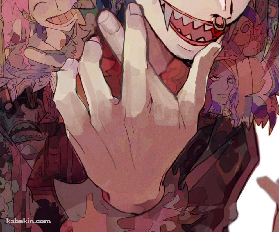 両手を交わすかっこいいバルトロメオ / ワンピース / ONE PIECEのAndroidの壁紙(960px x 800px) スマホ用