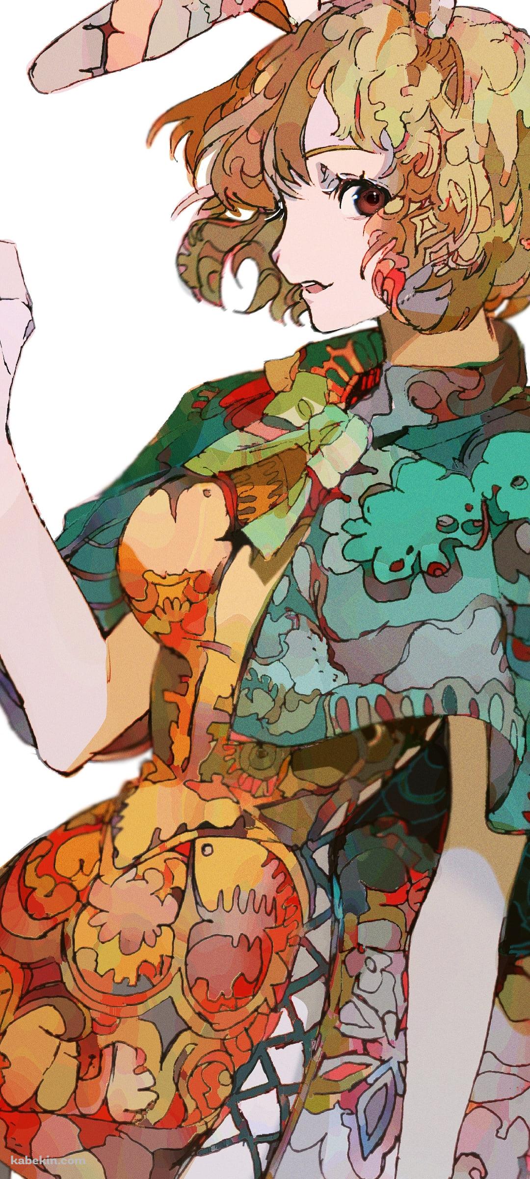緑とオレンジの服を着たキャロット / 兎耳 / ワンピース / ONE PIECEのAndroidの壁紙(1080px x 2400px) スマホ用
