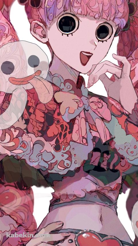 口元に手をあてるペローナ / 大きな黒目 / ワンピース / ONE PIECEのAndroidの壁紙(480px x 854px) スマホ用