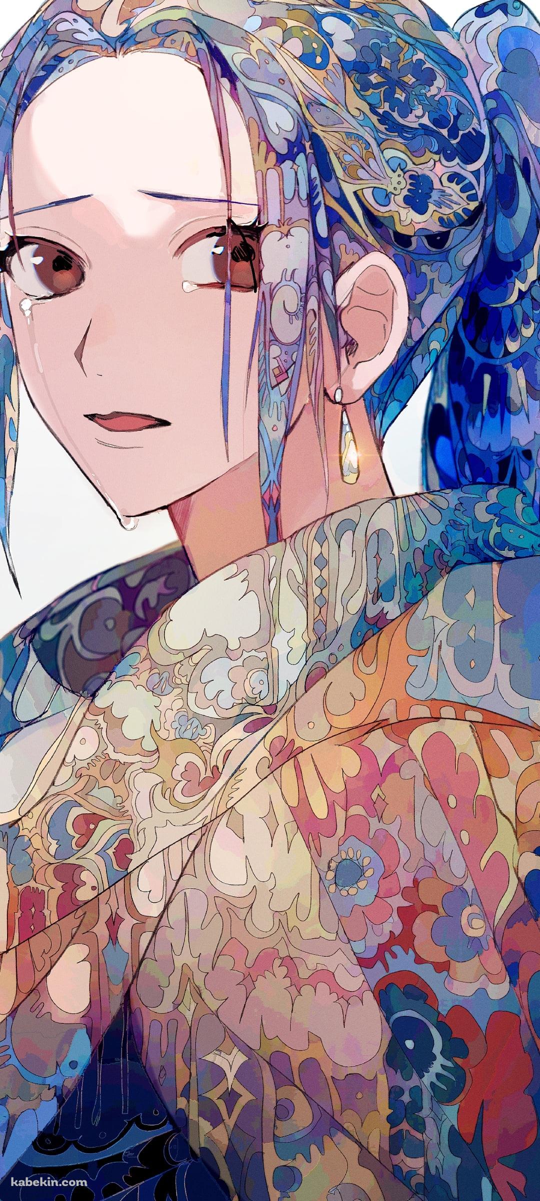 泣いているネフェルタリ・ビビ / 「アラバスタ王国」王女 / ワンピース / ONE PIECEのAndroidの壁紙(1080px x 2400px) スマホ用