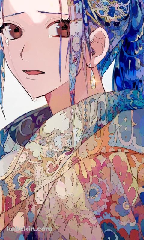 泣いているネフェルタリ・ビビ / 「アラバスタ王国」王女 / ワンピース / ONE PIECEのAndroidの壁紙(480px x 800px) スマホ用