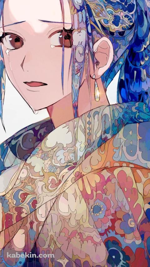 泣いているネフェルタリ・ビビ / 「アラバスタ王国」王女 / ワンピース / ONE PIECEのAndroidの壁紙(480px x 854px) スマホ用