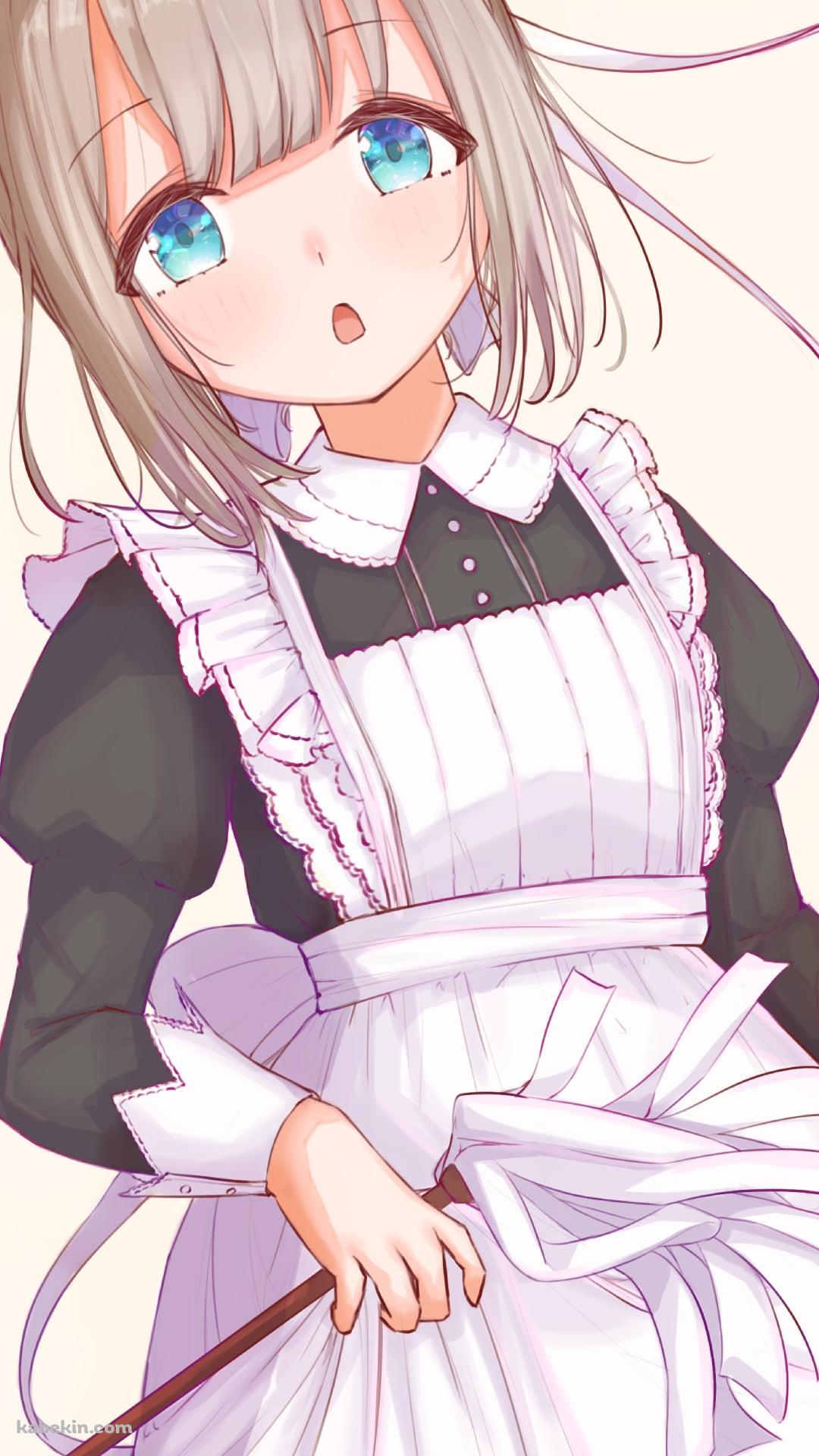 プニプニの可愛い芹沢あさひ / メイド姿 / 青い瞳 / アイドルマスターシャイニーカラーズのAndroidの壁紙(1080px x 1920px) スマホ用