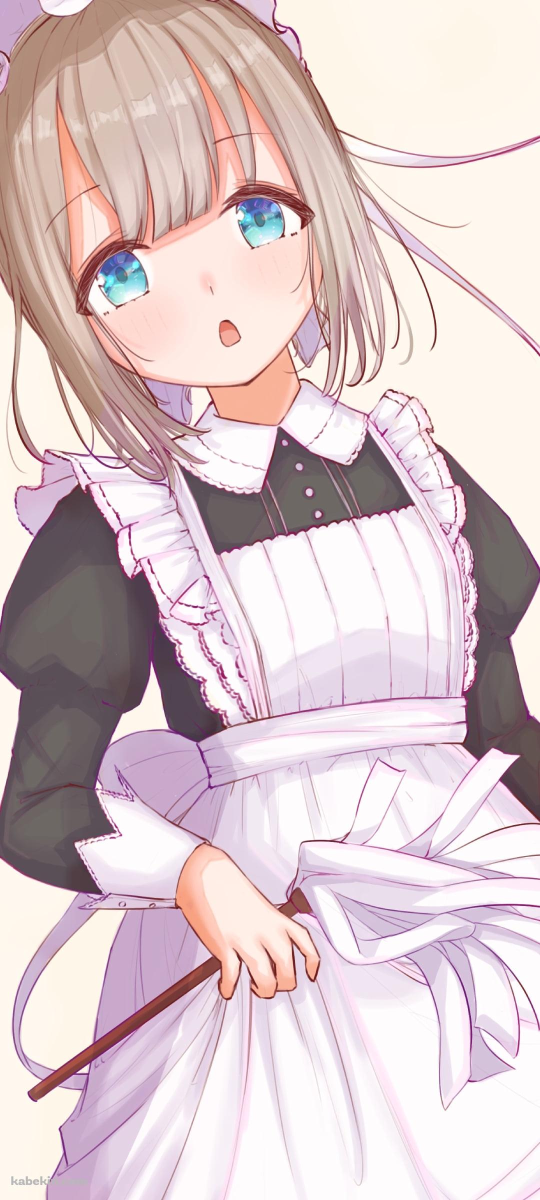 プニプニの可愛い芹沢あさひ / メイド姿 / 青い瞳 / アイドルマスターシャイニーカラーズのAndroidの壁紙(1080px x 2400px) スマホ用