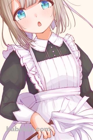 プニプニの可愛い芹沢あさひ / メイド姿 / 青い瞳 / アイドルマスターシャイニーカラーズのAndroidの壁紙(320px x 480px) スマホ用