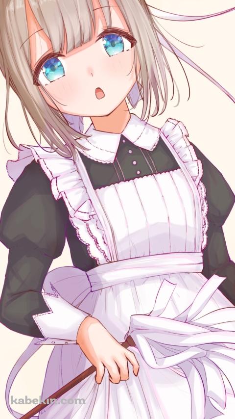 プニプニの可愛い芹沢あさひ / メイド姿 / 青い瞳 / アイドルマスターシャイニーカラーズのAndroidの壁紙(480px x 854px) スマホ用
