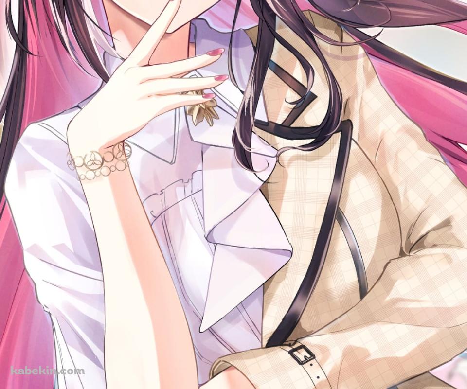 綺麗なAZKi / 舞い散る花 / ホロライブ / バーチャルYouTuber / VtuberのAndroidの壁紙(960px x 800px) スマホ用