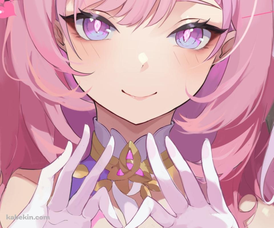 指でハートを作り微笑むエリシア / 崩壊3rd / 崩坏3rdのAndroidの壁紙(960px x 800px) スマホ用