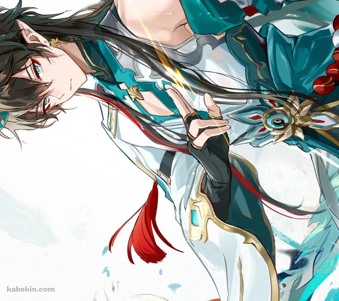 かっこいい丹恒 / 大きな波 / 満月 / 崩壊:スターレイルのAndroidの壁紙(1080px x 960px) スマホ用