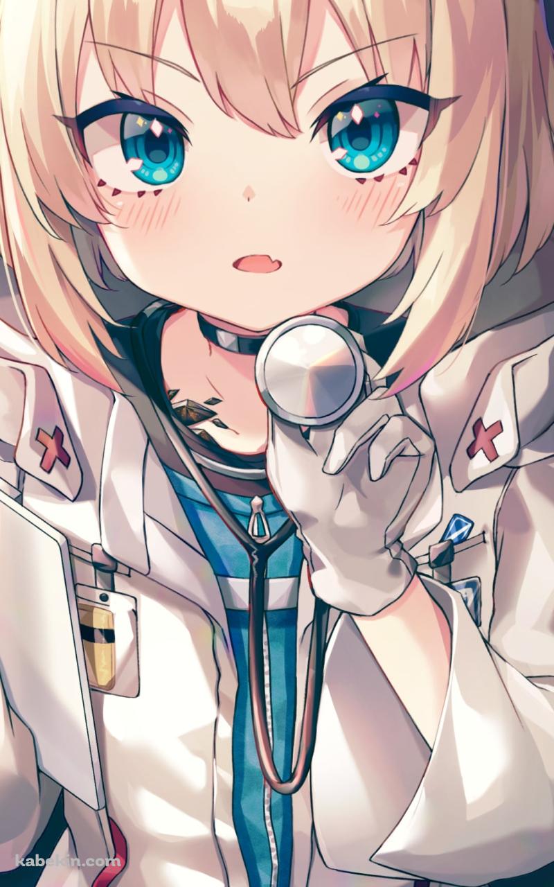 聴診器を持つ可愛いススーロ / 診察 / 診療 / アークナイツのAndroidの壁紙(800px x 1280px) スマホ用