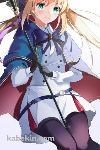 青い帽子を被った可愛いアルトリア・ペンドラゴン / アルトリア・キャスター / fate/grand orderのAndroidの壁紙(320px x 480px) スマホ用