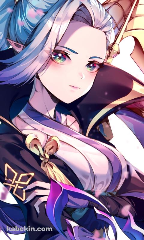 腕を組む可愛い精霊の花祭りヴェイン / LoL / league of legendsのAndroidの壁紙(480px x 800px) スマホ用