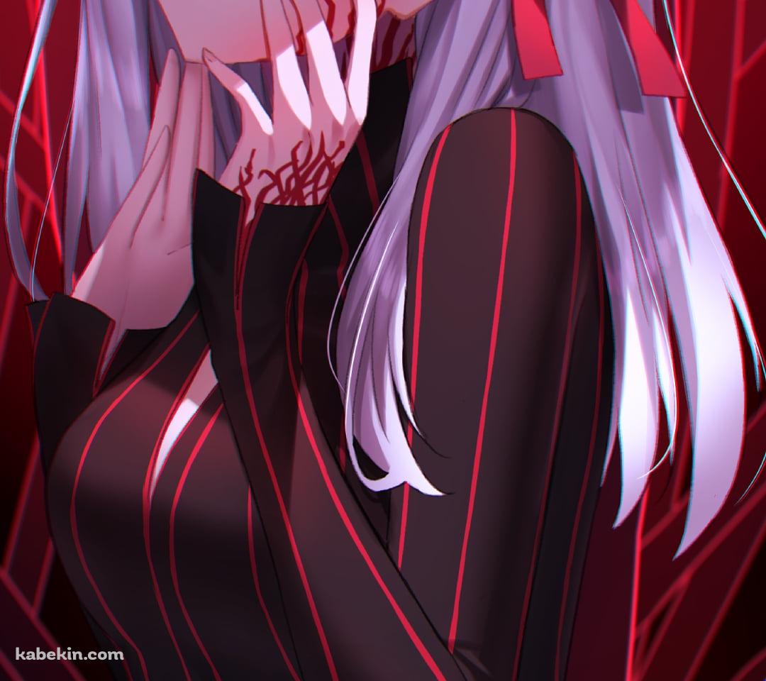 頬に手をあてる黒桜 / 間桐桜 / フェイト／ステイナイト / FateのAndroidの壁紙(1080px x 960px) スマホ用