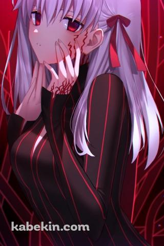 頬に手をあてる黒桜 / 間桐桜 / フェイト／ステイナイト / FateのAndroidの壁紙(320px x 480px) スマホ用