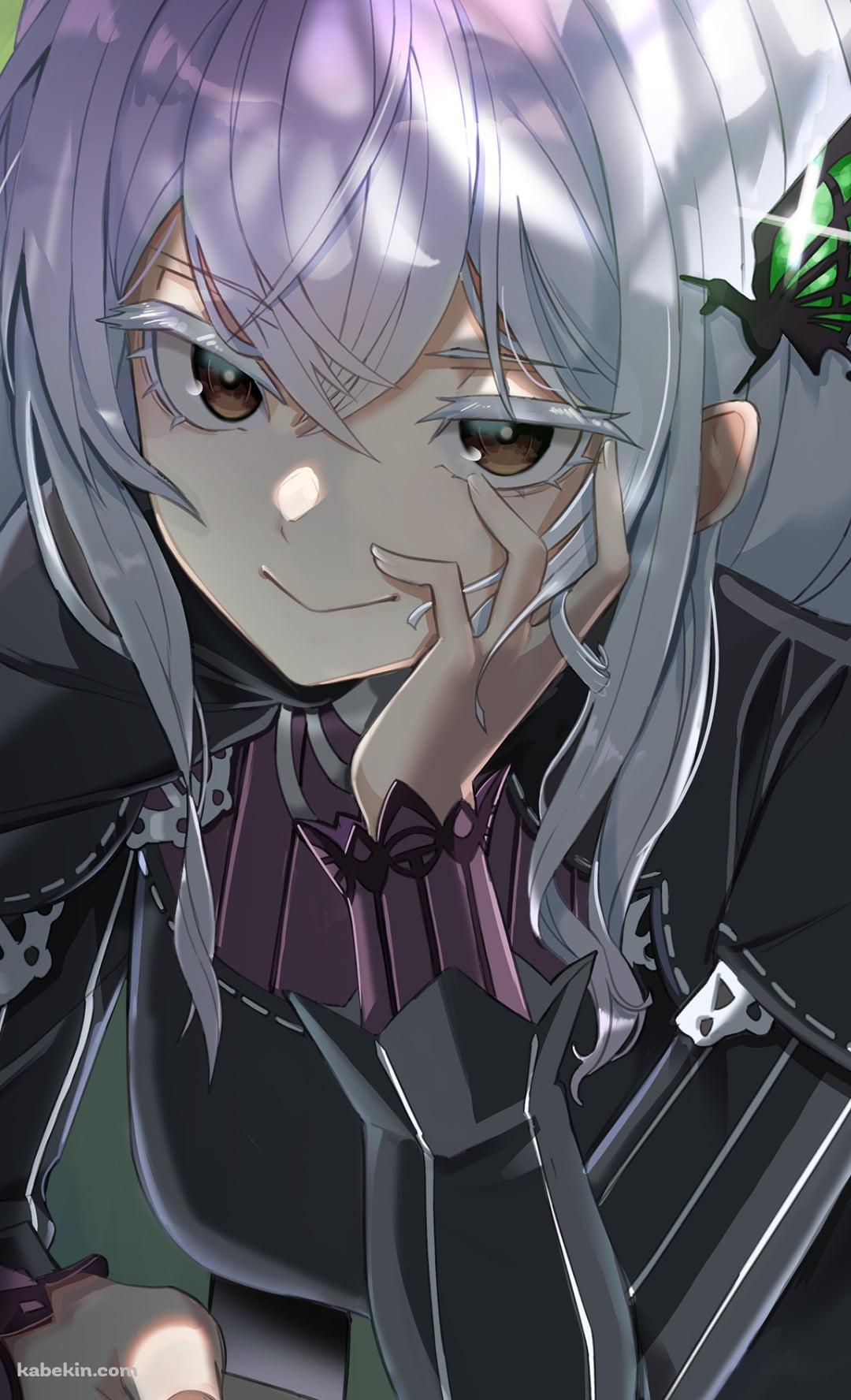 ティーカップを持つ黒いドレスを着たエキドナ / Re:ゼロから始める異世界生活のAndroidの壁紙(1080px x 1776px) スマホ用