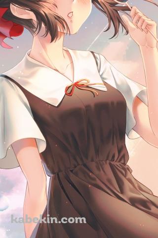 シャボン玉で遊ぶ四宮かぐや / かぐや様は告らせたい～天才たちの恋愛頭脳戦～のAndroidの壁紙(320px x 480px) スマホ用