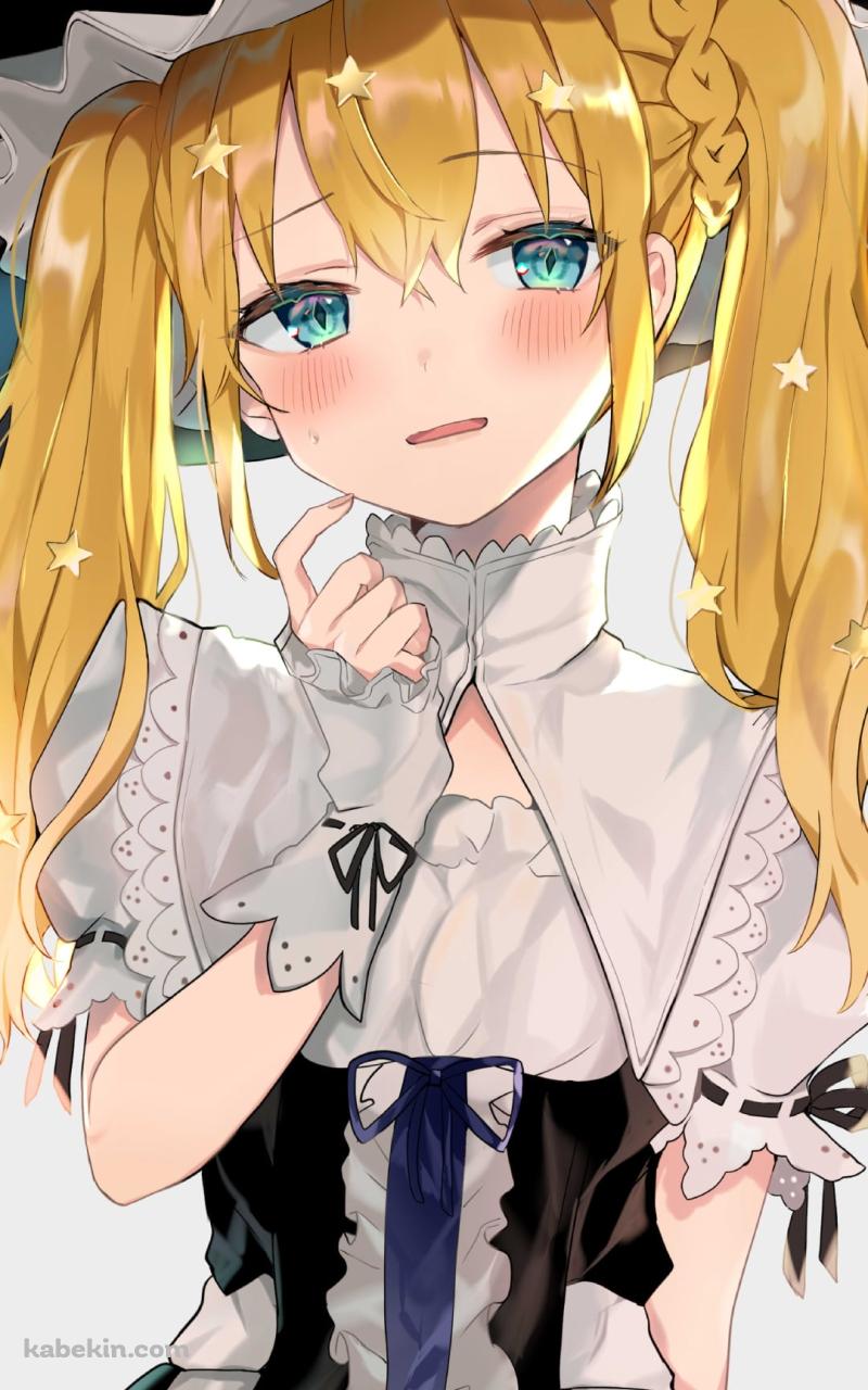 照れている霧雨魔理沙 / 東方のAndroidの壁紙(800px x 1280px) スマホ用