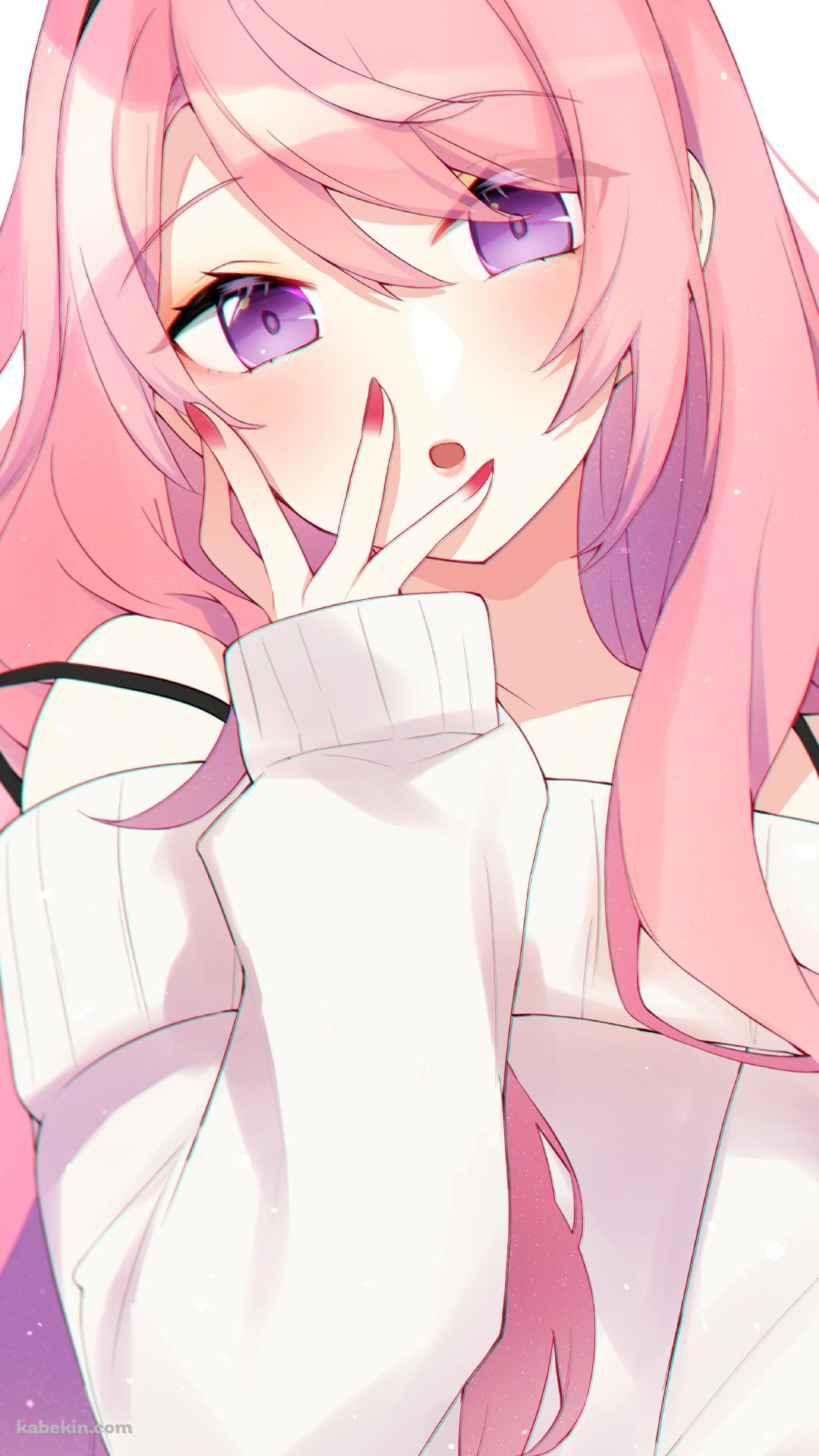 顔に手をあてる可愛い月下カオル / ホロスターズ / バーチャルYouTuber / VtuberのAndroidの壁紙(1080px x 1920px) スマホ用