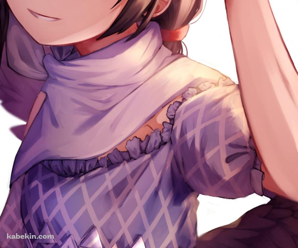 帽子を触り微笑む驪駒早鬼 (くろこまさき) / 東方のAndroidの壁紙(960px x 800px) スマホ用