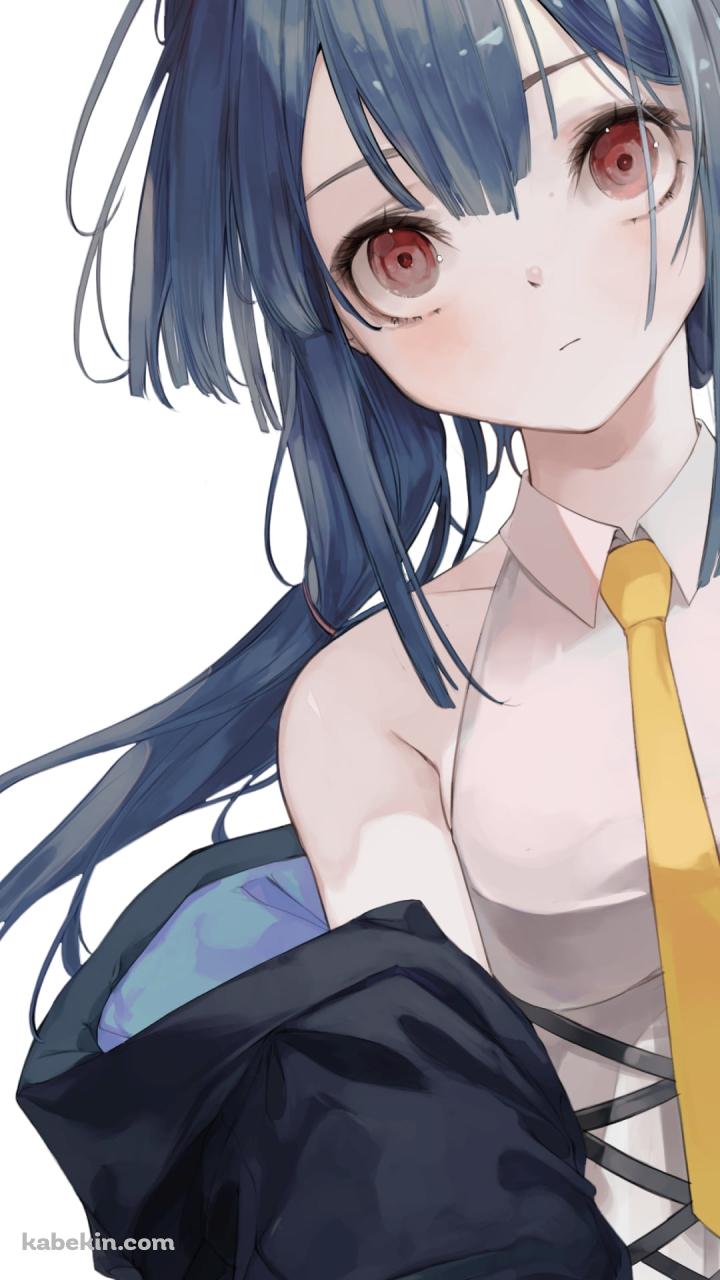 こちらを見つめるチェン / 赤い瞳 / 角 / アークナイツのAndroidの壁紙(720px x 1280px) スマホ用