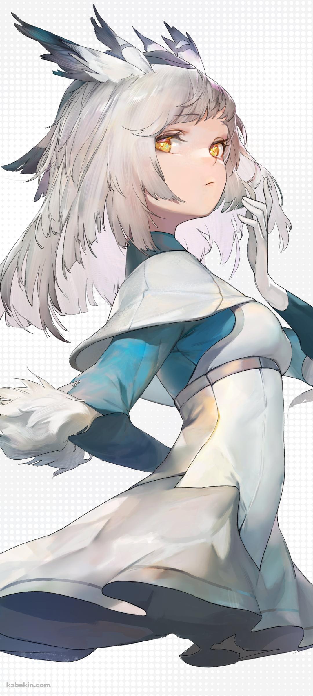 こちらを見つめるフィリオプシス / 黄色い瞳 / アークナイツのAndroidの壁紙(1080px x 2400px) スマホ用