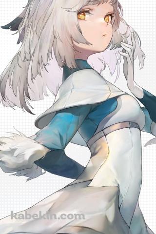 こちらを見つめるフィリオプシス / 黄色い瞳 / アークナイツのAndroidの壁紙(320px x 480px) スマホ用