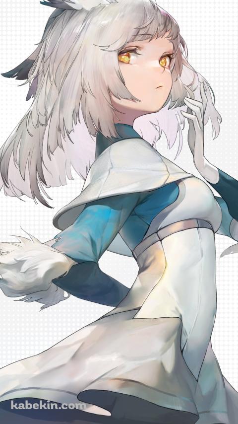 こちらを見つめるフィリオプシス / 黄色い瞳 / アークナイツのAndroidの壁紙(480px x 854px) スマホ用