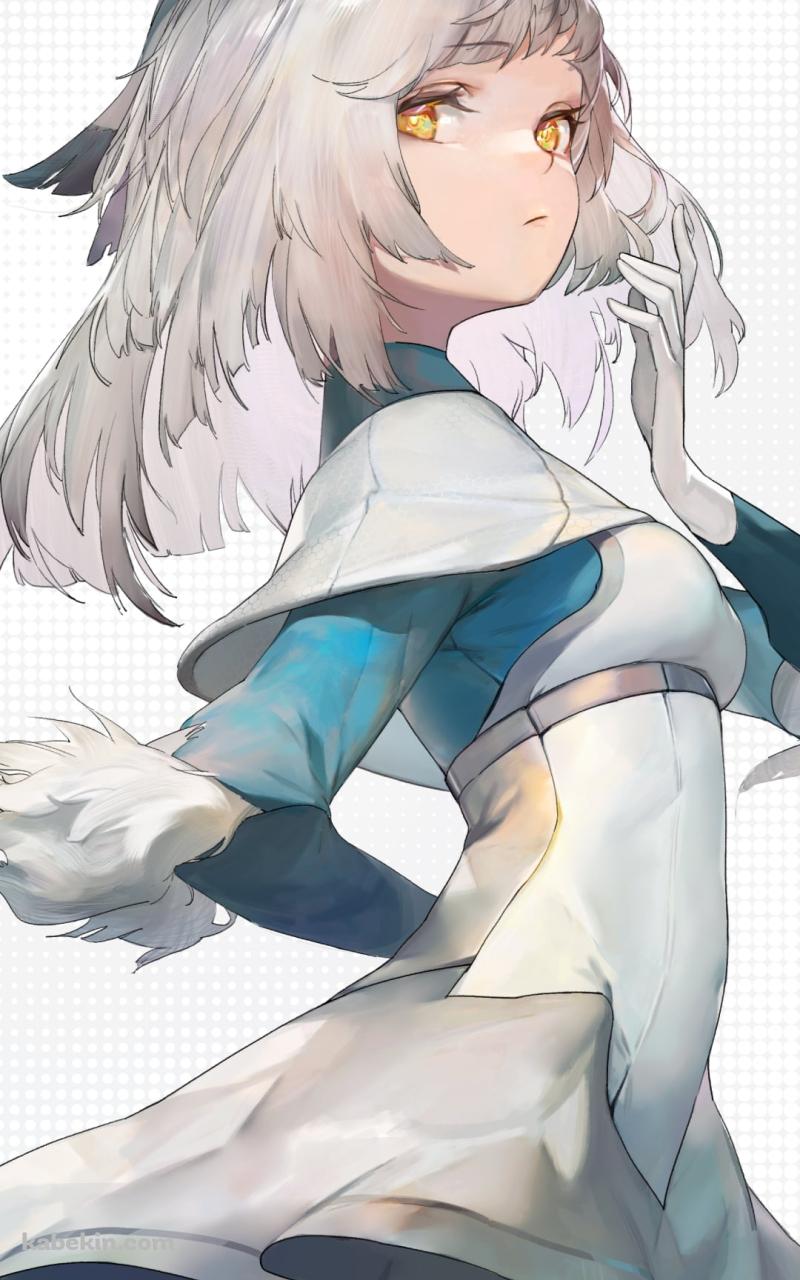 こちらを見つめるフィリオプシス / 黄色い瞳 / アークナイツのAndroidの壁紙(800px x 1280px) スマホ用