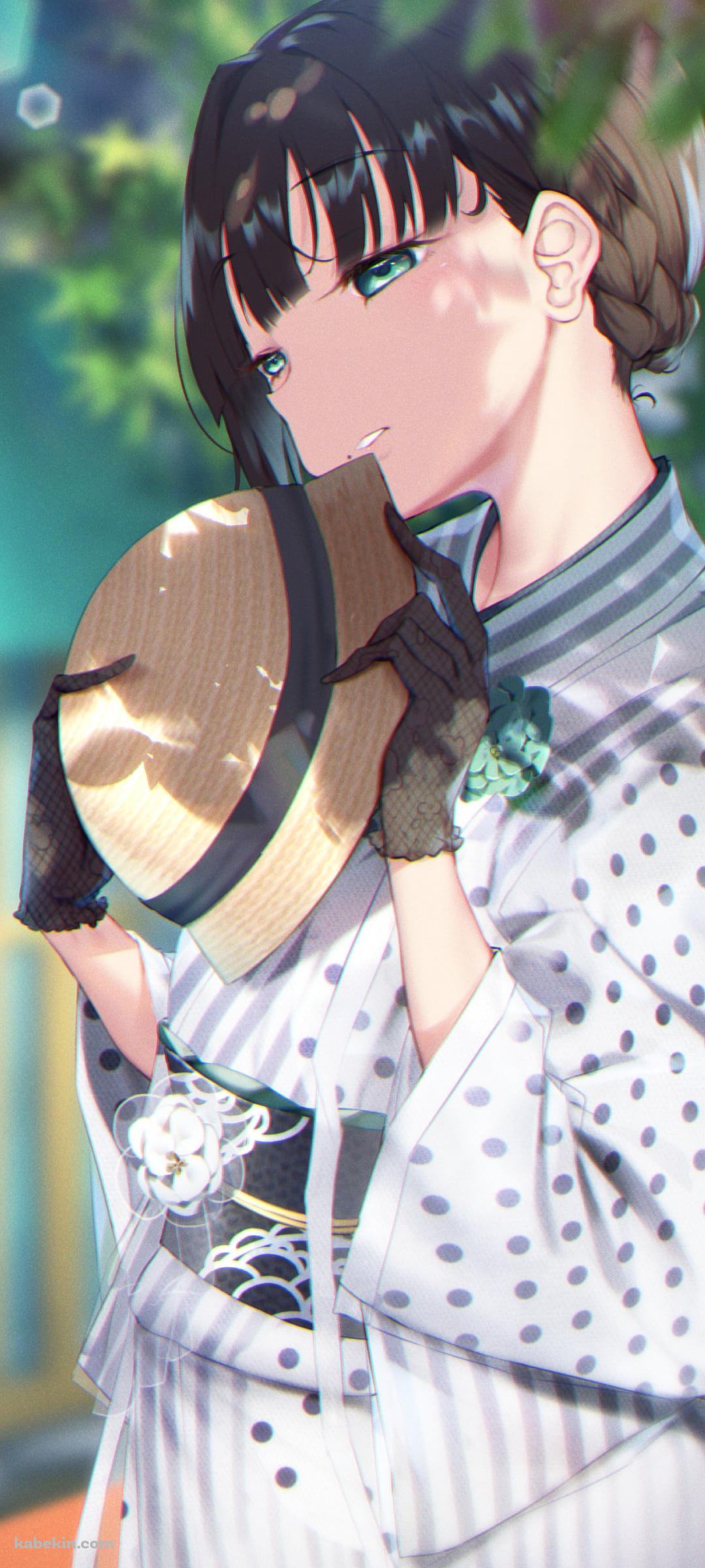 麦わら帽子を持つ黒澤ダイヤ / ラブライブ!サンシャイン!!のAndroidの壁紙(1080px x 2400px) スマホ用