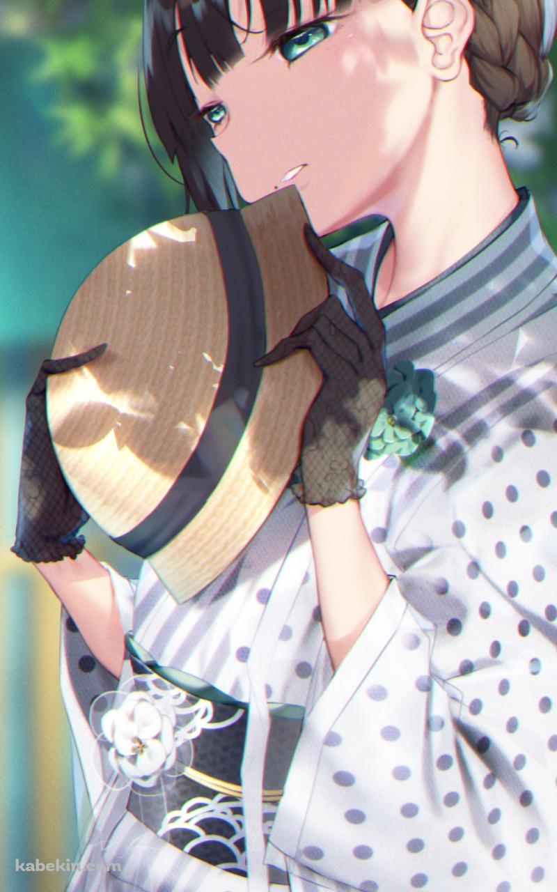 麦わら帽子を持つ黒澤ダイヤ / ラブライブ!サンシャイン!!のAndroidの壁紙(800px x 1280px) スマホ用