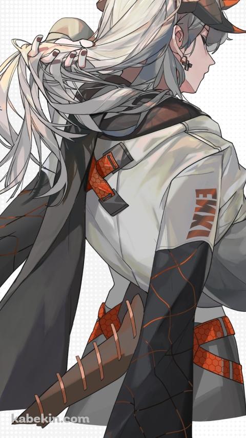 手鏡を見るサリア / アークナイツのAndroidの壁紙(480px x 854px) スマホ用
