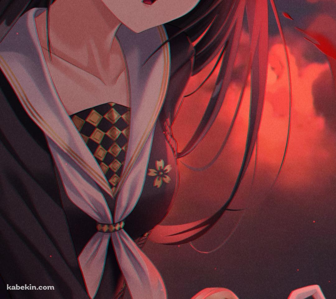 抜刀する能代 / 赤い月 / アズールレーンのAndroidの壁紙(1080px x 960px) スマホ用